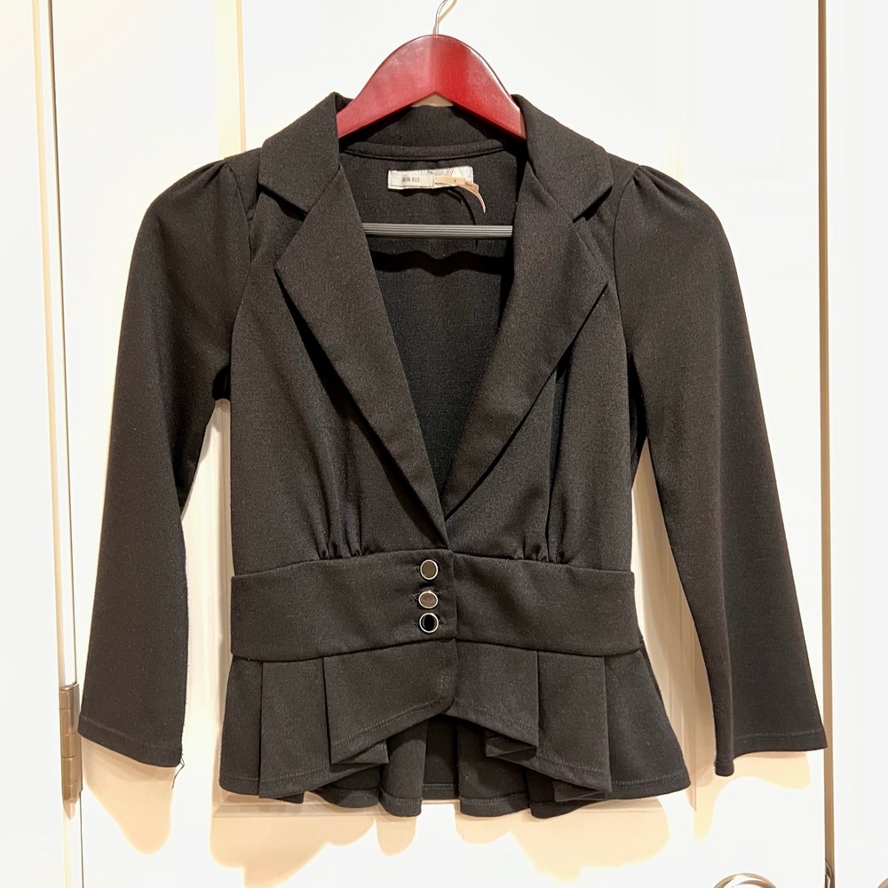 Y2K Kimchi Blue Urban Outfitters 3/4 sleeve pleated peplum blazer XS